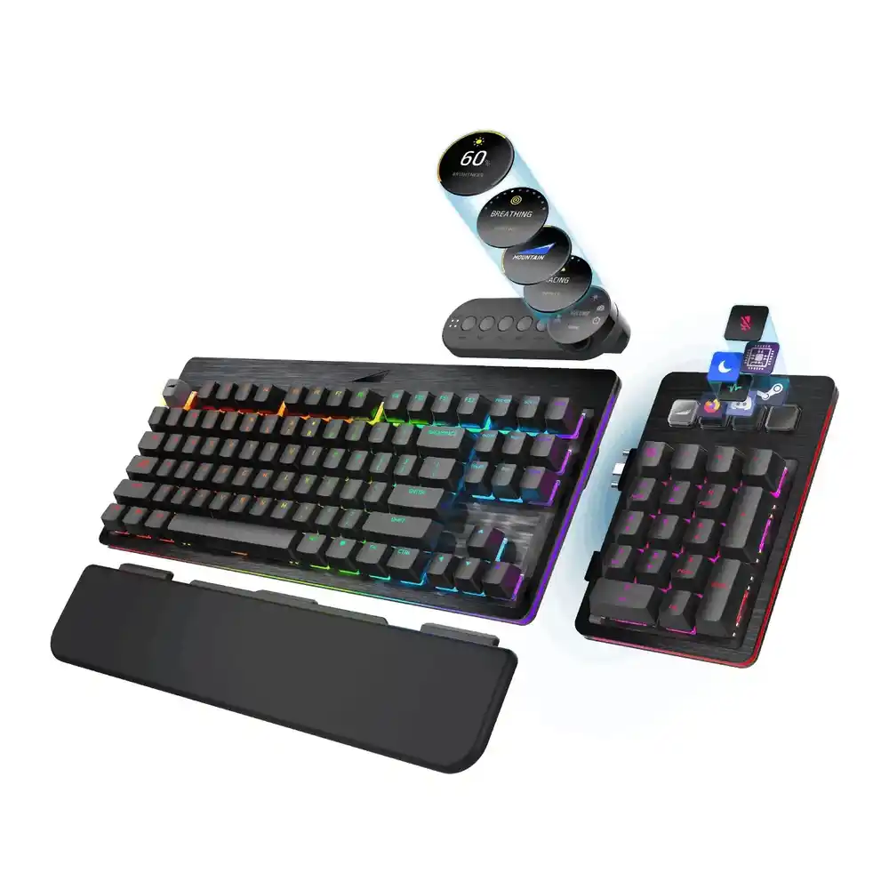 (image for) Mountain Everest Max Black RGB Gaming Keyboard Cherry MX Red Switches Customizable